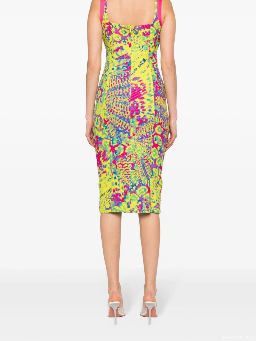 Affordable bodycon dress Animalier Jeans midi Women Couture Versace 0328